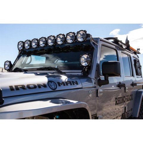KC HiLiTES Gravity LED Pro6 Light Bar Kits 91337 Bar, Pro6, Lamp Style, Round, Clear Bulb and Lens, Black Housing, Upper Windshield Mount, Jeep, Wrangler, Each thumbnail 7