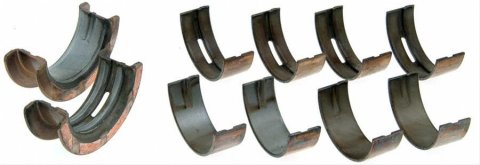 Speed-Pro Competition Series Main Bearings 127M Bearings, Series, Standard Size, Tri Metal, 3/4 Groove, Ford, L4, 2.3L, Set