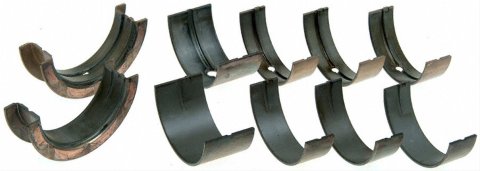 Speed-Pro Competition Series Main Bearings 108M Bearings, Series, Standard Size, Super Duty Alloy, H-14 Tri-Metal Copper-Lead Alloy, 3/4 Groove, Oldsmobile, 400, 425, 455, Set of 5 thumbnail 1