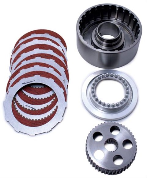 FTI Performance Automatic Transmission Direct Drums F2529C 1200 HP, 6 RED RACE CLUTCHES & HIGH PERFORMANCE STEELS, MACHINED DRUM, NEW PTFE COATED BUSHINGS & LIP SEALS