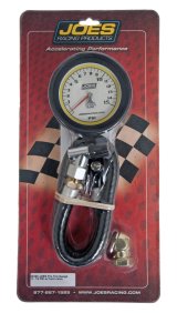 JOES Racing Products Pro Tire Gauges 32325 Pressure Gauge, Series, Glow-In-The-Dark, Analog, 0 - 15 psi, 2.50 in. Diameter, Each thumbnail 1