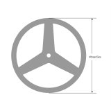 JOES Racing Products Aluminum Steering Wheels 13535-B Wheel, Aluminum, Black Anodized, 3-Spoke, 1.0 in. Dish, 15 in. Diameter, Dual 3-Bolt Mount, Each thumbnail 1