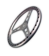 JOES Racing Products Aluminum Steering Wheels 13513-A Wheel, Aluminum, Natural, 3-Spoke, 2.5 in. Dish, 13 in. Diameter, 3-Bolt Mount, Each thumbnail 2