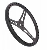 JOES Racing Products Aluminum Steering Wheels 13514-B Wheel, Aluminum, Black Anodized, 3-Spoke, 2.5 in. Dish, 14 in. Diameter, 3-Bolt Mount, Each thumbnail 1