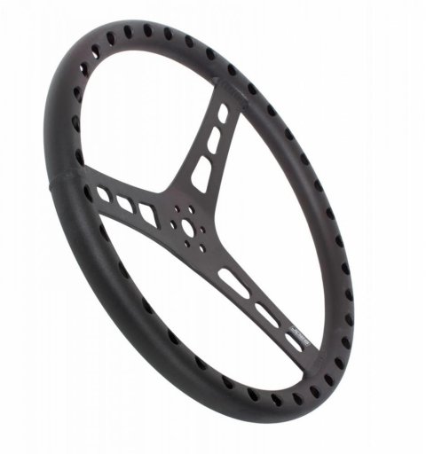 JOES Racing Products Aluminum Steering Wheels 13514-B Wheel, Aluminum, Black Anodized, 3-Spoke, 2.5 in. Dish, 14 in. Diameter, 3-Bolt Mount, Each