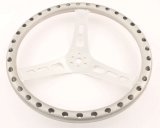 JOES Racing Products Aluminum Steering Wheels 13514-A Wheel, Aluminum, Natural, 3-Spoke, 2.5 in. Dish, 14 in. Diameter, Dual 3-Bolt Mount, Each thumbnail 2