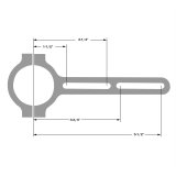 JOES Racing Products Rear View Mirror Brackets 11264 Brackets, 5 in. Long, Billet Aluminum, Black Anodized, 1 3/4 in. Tubing Size, Pair thumbnail 1