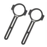 JOES Racing Products Rear View Mirror Brackets 11264 Brackets, 5 in. Long, Billet Aluminum, Black Anodized, 1 3/4 in. Tubing Size, Pair thumbnail 2