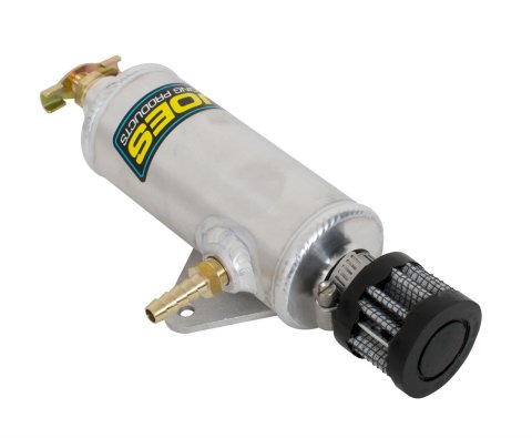 JOES Racing Products Vent Tanks 12318 Tank, Kart/Jr. Dragster, Round, Aluminum, Natural, 4.000 in. Length, 1/4 in. Hose Barb Inlet, Each thumbnail 3