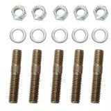 JOES Racing Products Wide 5 Drive Flange Stud Kits 25319 Axle Components, Kit, Flange, Steel, Zinc Finish, Gold Finish, includes Nyloc Nuts, Washers, Set of thumbnail 1