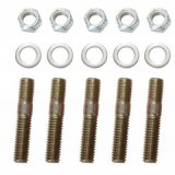 JOES Racing Products Wide 5 Drive Flange Stud Kits 25319 Axle Components, Kit, Flange, Steel, Zinc Finish, Gold Finish, includes Nyloc Nuts, Washers, Set of thumbnail 2
