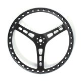 JOES Racing Products Aluminum Steering Wheels 13515-B Wheel, Aluminum, Black Anodized, 3-Spoke, 2.5 in. Dish, 15 in. Diameter, 3-Bolt Mount, Each thumbnail 3