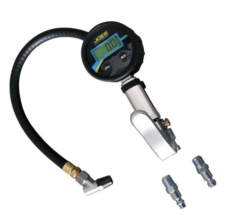 JOES Racing Products Quick-Fill Tire Inflators 32488 Pressure Gauge, Inflator, Digital, 0-60 psi, Backlit, Quick Fill Valve, Each