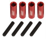 JOES Racing Products Valve Cover Fasteners 34352 Fasteners, 1/4 in. Drive Design, Aluminum/Steel, Red Anodized, 1/4 in.-28, Set of 4 thumbnail 1