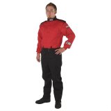 G-FORCE GF525 Driving Suits 4525LRGRD Suit, GF525, One-Piece, Multiple Layer, Pyrovatex, Large, Red Top, Black Bottom, Each thumbnail 1