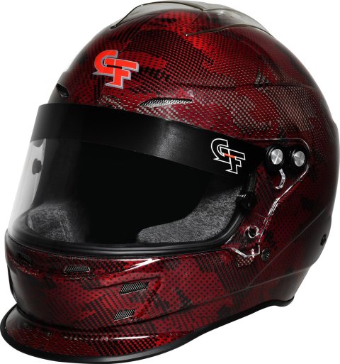 G-FORCE Nova Fusion SA2020 Helmets 16005XXLRD Helmet, Fusion, Full Face, Snell SA2020, Gloss Carbon Fiber Red, Clear Polycarbonate Shield, EPS Liner, Vented, XXLarge, Each thumbnail 3