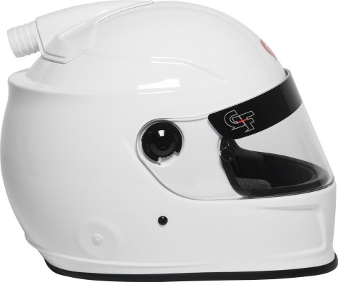 G-FORCE REVO AIR SA2020 Helmets 13008SMLWH Helmet, AIR, Full Face, Snell SA2020, Gloss White, Clear Polycarbonate Shield, EPS Liner, Vented, Small, Each thumbnail 3
