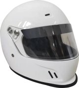 G-FORCE Rookie CMR Karting Helmets 13400MEDWH Helmet, CMR, Full Face, Gloss White, Clear Polycarbonate Shield, EPS Liner, Vented, Youth Medium, Each thumbnail 1