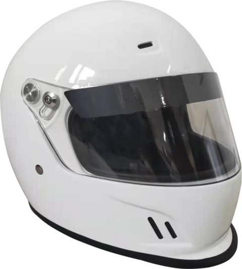 G-FORCE Rookie CMR Karting Helmets 13400MEDWH Helmet, CMR, Full Face, Gloss White, Clear Polycarbonate Shield, EPS Liner, Vented, Youth Medium, Each