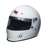 G-FORCE Rookie CMR Karting Helmets 13400MEDWH Helmet, CMR, Full Face, Gloss White, Clear Polycarbonate Shield, EPS Liner, Vented, Youth Medium, Each thumbnail 2