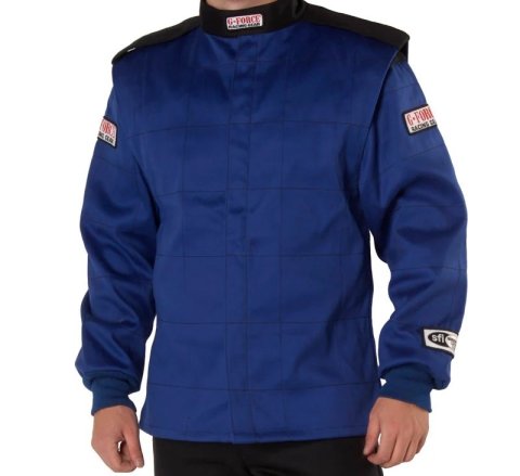 G-FORCE GF125 Driving Jackets 4126CMDBU Jacket, GF125, Single Layer, Pyrovatex, Blue, SFI 3.2A/1, Youth's Medium, Each thumbnail 4