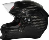 G-FORCE SuperNova Helmets 16006MEDBK Helmet, SuperNova, Full Face, Carbon Fiber, Clear Polycarbonate Shield, EPS Liner, Vented, Medium, Each thumbnail 2