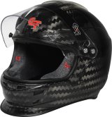 G-FORCE SuperNova Helmets 16006MEDBK Helmet, SuperNova, Full Face, Carbon Fiber, Clear Polycarbonate Shield, EPS Liner, Vented, Medium, Each thumbnail 7