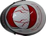 G-FORCE REVO Graphics SA2020 Helmets 13005LRGRD Helmet, Graphics, Full Face, Snell SA2020, White/Red, Clear Polycarbonate Shield, EPS Liner, Vented, Large, Each thumbnail 3