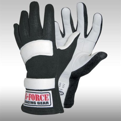 G-FORCE GF G5 RaceGrip Gloves 4101CSMBK Driving Gloves, RaceGrip, 2 Layers, Leather/Nomex®, Black, SFI 3.3/5, Youth Small, Pair thumbnail 2