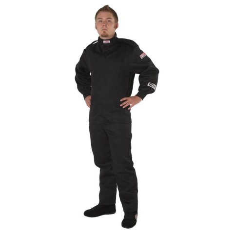 G-FORCE GF125 Driving Pants 4127MEDBK Pants, GF125, Single Layer, Pyrovatex, Medium, Black, SFI 3.2 A/1, Each thumbnail 1