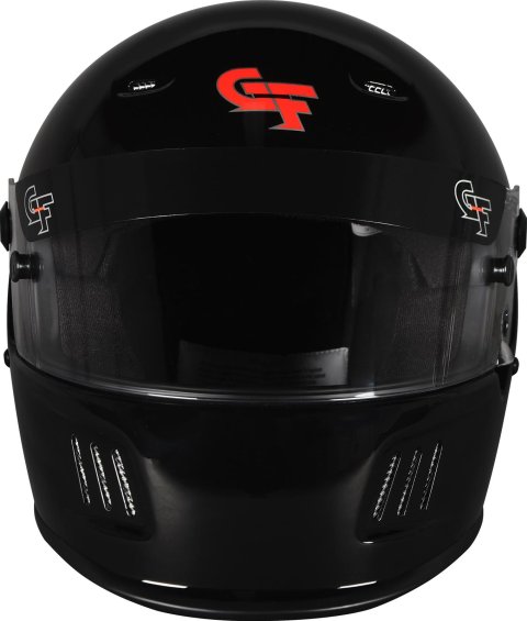 G-FORCE Rift SA2020 Helmets 13010MEDBK Helmet, Rift, Full Face, Snell SA2020, Gloss Black, Clear Polycarbonate Shield, EPS Liner, Vented, Medium, Each thumbnail 3