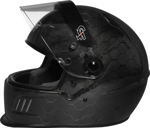 G-FORCE Rift Carbon SA2020 Helmets 13014XXLBK Helmet, Carbon, Full Face, Snell SA2020, Fiber, Clear Polycarbonate Shield, EPS Liner, Vented, 2X-Large, Each