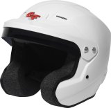 G-FORCE Nova OF SA2020 Helmets 16002MEDWH Helmet, OF, Open Face, Snell SA2020, Gloss White, Tinted Visor, EPS Liner, Medium, Each thumbnail 1