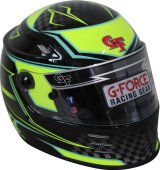 G-FORCE REVO Graphics SA2020 Helmets 13005SMLYL Helmet, Graphics, Full Face, Snell SA2020, Black/Yellow, Clear Polycarbonate Shield, EPS Liner, Vented, Small, Each thumbnail 6