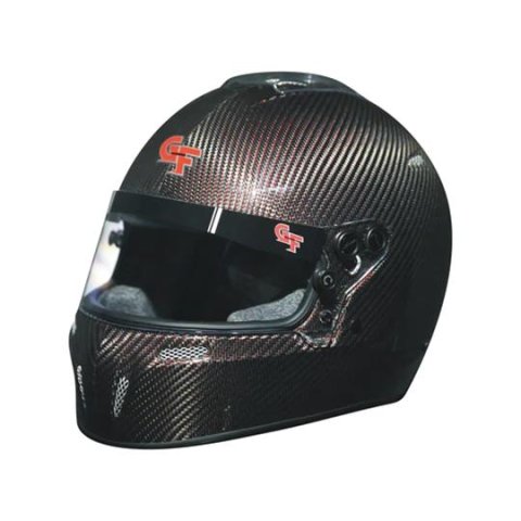 G-FORCE Nighthawk Carbon Fusion Helmets 14104SMLRD Helmet, Fusion, Full Face, Snell SA2020, Red Fiber, Clear Polycarbonate Shield, EPS Liner, Small, Each