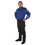 G-FORCE GF125 Driving Suits 4125MEDBU Suit, GF125, One-Piece, Single Layer, Pyrovatex, Medium, Blue Top, Black Bottom, Each thumbnail 2