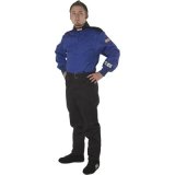 G-FORCE GF125 Driving Suits 4125MEDBU Suit, GF125, One-Piece, Single Layer, Pyrovatex, Medium, Blue Top, Black Bottom, Each thumbnail 3