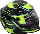 G-FORCE REVO Graphics SA2020 Helmets 13005LRGYL Helmet, Graphics, Full Face, Snell SA2020, Black/Yellow, Clear Polycarbonate Shield, EPS Liner, Vented, Large, Each thumbnail 2