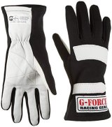 G-FORCE GF G5 RaceGrip Gloves 4101MEDBK Driving Gloves, RaceGrip, 2 Layers, Leather/Nomex®, Black, SFI 3.3/5, Medium, Pair thumbnail 2