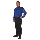 G-FORCE GF525 Driving Suits 4525SMLBU Suit, GF525, One-Piece, Multiple Layer, Pyrovatex, Small, Blue Top, Black Bottom, Each thumbnail 1