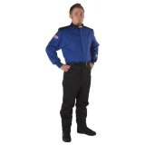 G-FORCE GF525 Driving Suits 4525SMLBU Suit, GF525, One-Piece, Multiple Layer, Pyrovatex, Small, Blue Top, Black Bottom, Each thumbnail 2