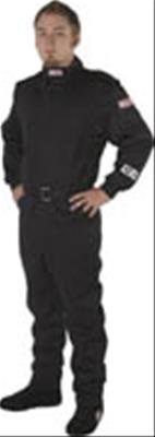 G-FORCE GF525 Driving Suits 4525XXXBK Suit, GF525, One-Piece, Multiple Layer, Pyrovatex, 3X-Large, Black Top, Black Bottom, Each thumbnail 4