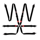 G-FORCE 2 Endurance FIA 6-Point Harness 7624BK Harness, Endurance, Camlock, Complete, 6-point, Pull Up, Floor Mount, Black, Each thumbnail 2