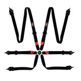 G-FORCE 2 Endurance FIA 6-Point Harness 7624BK Harness, Endurance, Camlock, Complete, 6-point, Pull Up, Floor Mount, Black, Each thumbnail 3