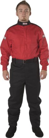 G-FORCE GF125 Driving Suits 4125XXXRD Suit, GF125, One-Piece, Single Layer, Pyrovatex, 3X-Large, Red Top, Black Bottom, Each thumbnail 4