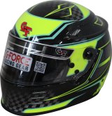 G-FORCE REVO Graphics SA2020 Helmets 13005XSMYL Helmet, Graphics, Full Face, Snell SA2020, Black/Yellow, Clear Polycarbonate Shield, EPS Liner, Vented, X-Small, Each thumbnail 4