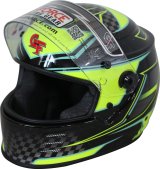 G-FORCE REVO Graphics SA2020 Helmets 13005XSMYL Helmet, Graphics, Full Face, Snell SA2020, Black/Yellow, Clear Polycarbonate Shield, EPS Liner, Vented, X-Small, Each thumbnail 5