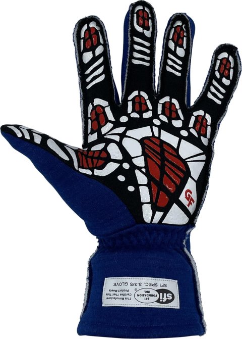 G-FORCE G-Limit RS Racing Gloves 54000LRGBU Gloves, G-Limit, Reverse Seam, Double Layer, Nomex, Large, Blue, Pair thumbnail 1