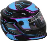 G-FORCE REVO Graphics SA2020 Helmets 13005MEDBU Helmet, Graphics, Full Face, Snell SA2020, Black/Blue, Clear Polycarbonate Shield, EPS Liner, Vented, Medium, Each thumbnail 2