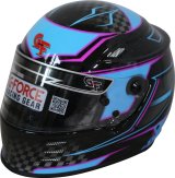 G-FORCE REVO Graphics SA2020 Helmets 13005XXLBU Helmet, Graphics, Full Face, Snell SA2020, Black/Blue, Clear Polycarbonate Shield, EPS Liner, Vented, 2X-Large, Each thumbnail 4